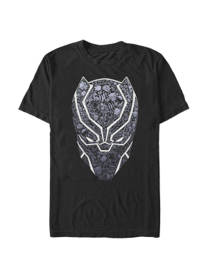 Men's Marvel Black Panther Icon Mask T-shirt