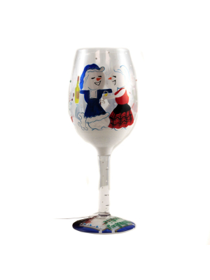 Tabletop 9.0" Holiday Cocktail Party Hand Painted Enesco - Drinkware