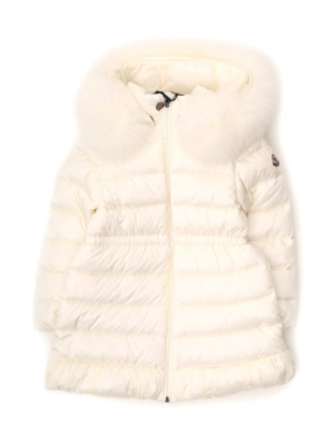 Moncler Enfant Fur-trim Hooded Puffer Coat