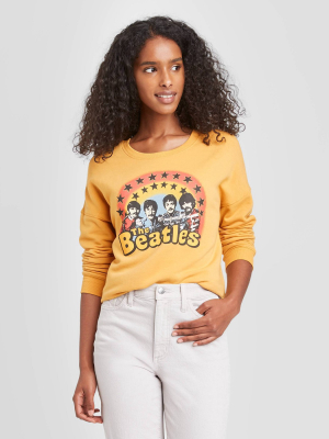 Women's The Beatles Graphic Sweatshirt - Mustard