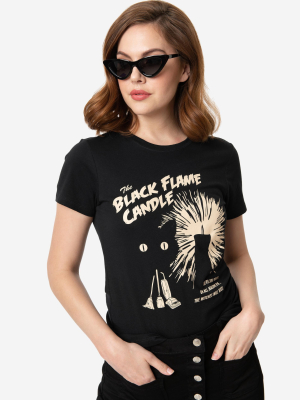 Whosits And Whatsits Black Flame Candle Womens Tee