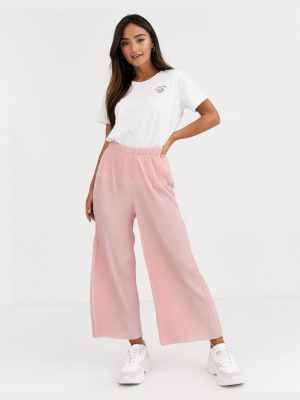 Asos Design Plisse Culotte Pants