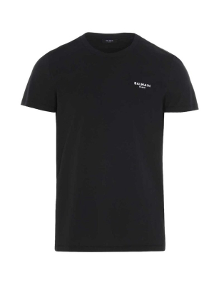 Balmain Flocked Logo T-shirt