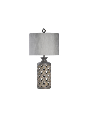 Moroccan Stormy Skies Table Lamp Gray - Stylecraft