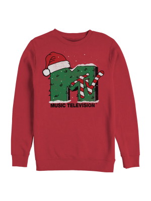 Men's Mtv Christmas Monster Logo Sweatshirt