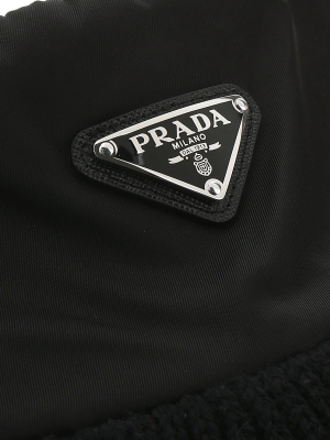 Prada Triangle Logo Knitted Visor