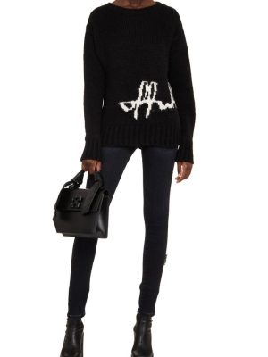 Off-white Logo Intarsia Knitted Jumper