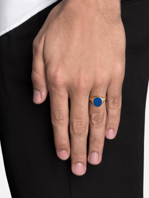 Heritage Ring, Gold Vermeil/blue