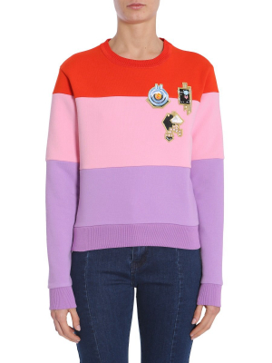 Carven Embroidered Colour-block Sweatshirt