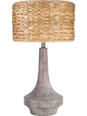 Callum Table Lamp Camel/slate Gray/natural