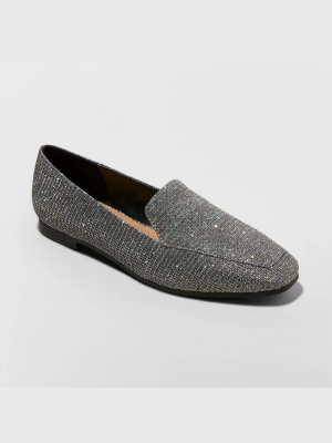 Women's Belle Pointed Toe Loafers - A New Day™ Silver