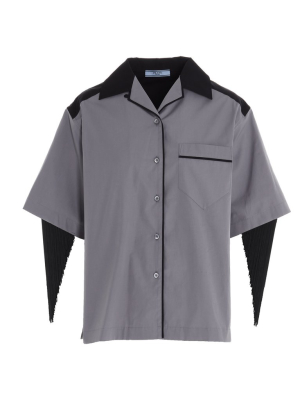 Prada Fringed Short-sleeve Shirt