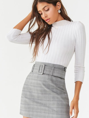 Glen Plaid Mini Skirt