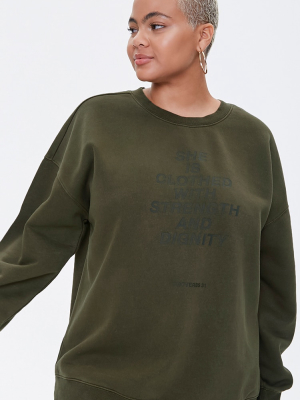 Plus Size Proverbs Sweatshirt