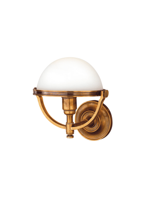 Stratford 1 Light Wall Sconce Aged Brass