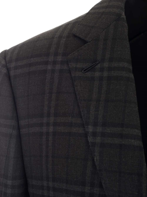 Burberry Check Single Breasted Blazer