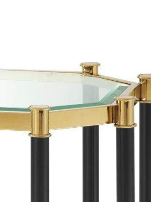 Eichholtz Florence Console Table - Black & Gold