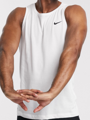 Nike Training Swoosh Tank In White