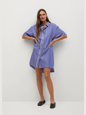 Striped Shirt Dress