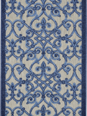 Aloha Indoor-outdoor Rug In Grey & Blue