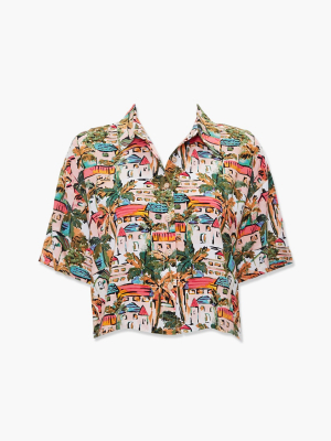 Tropical Town Print Shirt