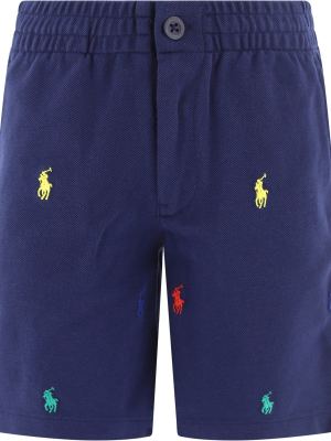 Ralph Lauren Kids Logo Embroidered Shorts