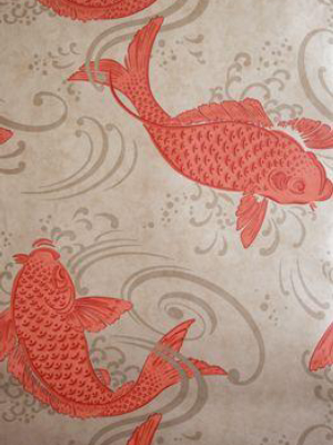 Sample Derwent Wallpaper In Red And Tan From The Folia Collection By Osborne & Little