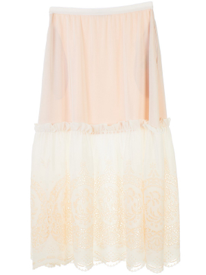 Stella Mccartney Embroidered Midi Skirt