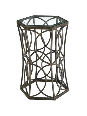 15.5" Circle Side Table Gold - Modway