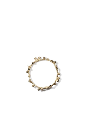 Brushed Brass Bell Pod Bracelet