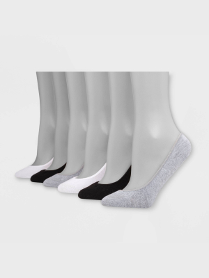 Hanes Women's 6pk Ultra Low Ballerina Liner Invisible Comfort Socks - 5-9