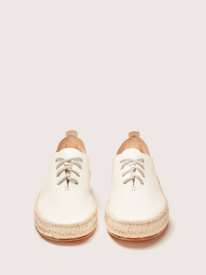 Espadrille Hand Sewn Court White