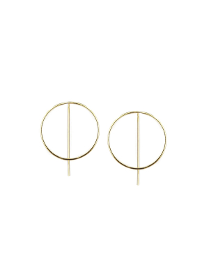 Open Circle Threader Earring