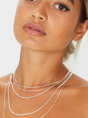 Silver Plain Layering Necklace