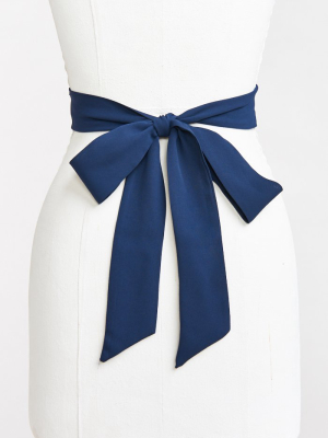 Bridesmaid Sash ~ Rich Navy Crisp