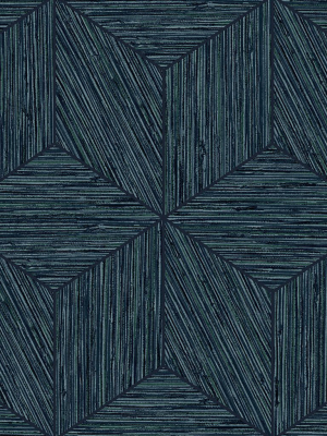 Grasscloth Geo Wallpaper