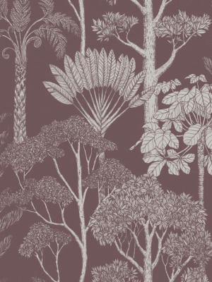 Katie Scott Wallpaper Trees Mahogany