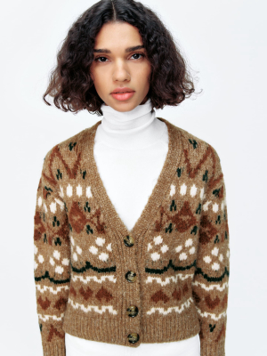 Knit Jacquard Jacket