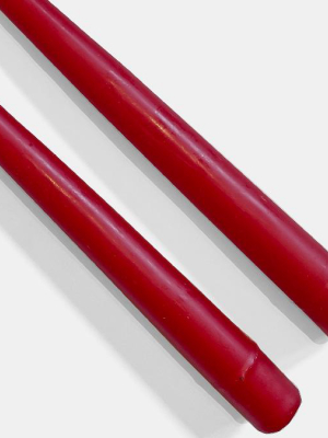 Holly Red Taper Candles