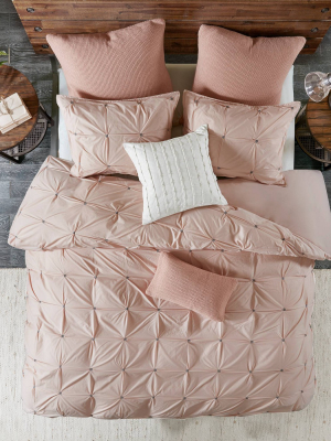 Masie Elastic Embroidered Comforter Set