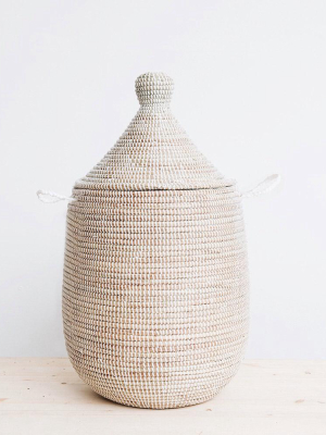 Rosa Storage Basket Hamper - White - Medium