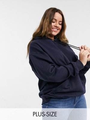 In The Style Plus X Siannise Fudge Oversized Hoodie In Navy