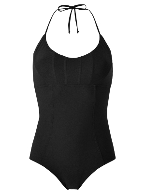 Corset Black Crepe Maillot