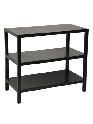 Noir Qs 2 Shelf Side Table