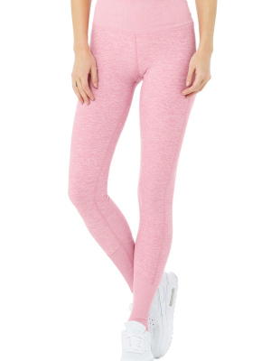 High-waist Alosoft Lounge Legging - Parisian Pink Heather