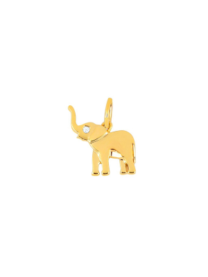 Lucky Elephant Charm - Yellow Gold