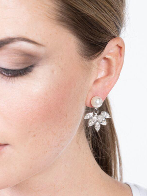Pearl & Crystal Pierced Earring Jackets