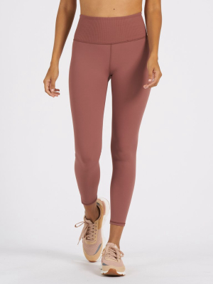 Rib Studio Legging | Terracotta