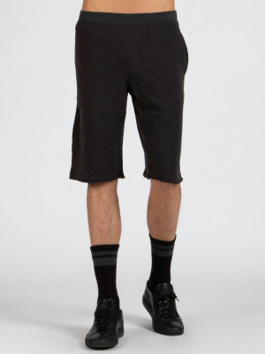 French Terry Pull-on Shorts - Heather Charcoal