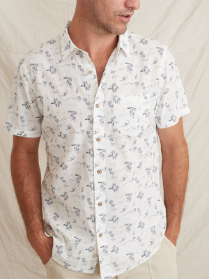 Short Sleeve Cotton Rayon Shirt In Ml Surf Print